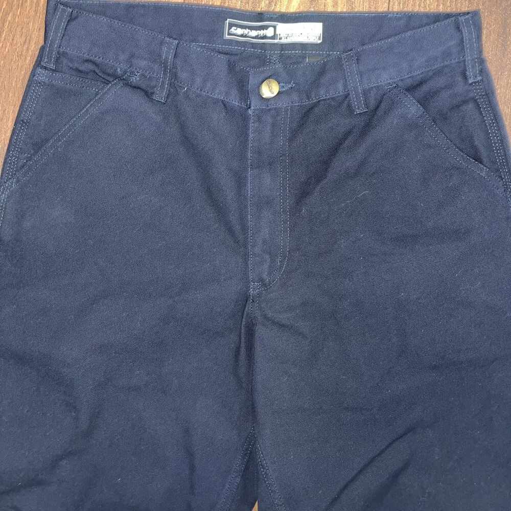 Carhartt BN0011-M Utility Work Pant 34x32 Loose Fit Washed, Duck Brown Navy Blue - Picture 2 of 4